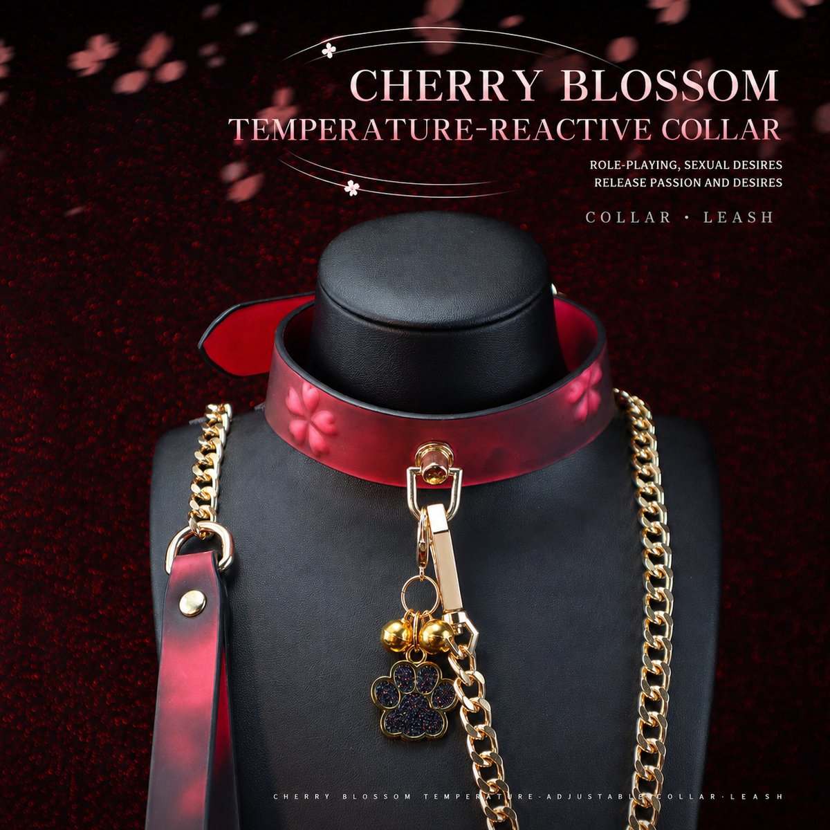 SHUYU Sakura Heat-Reactive PU Leather Collar
