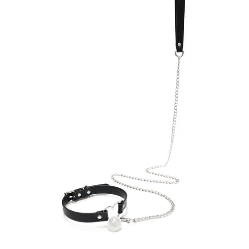 SHUYU Bell Collar & Chain Leash Set