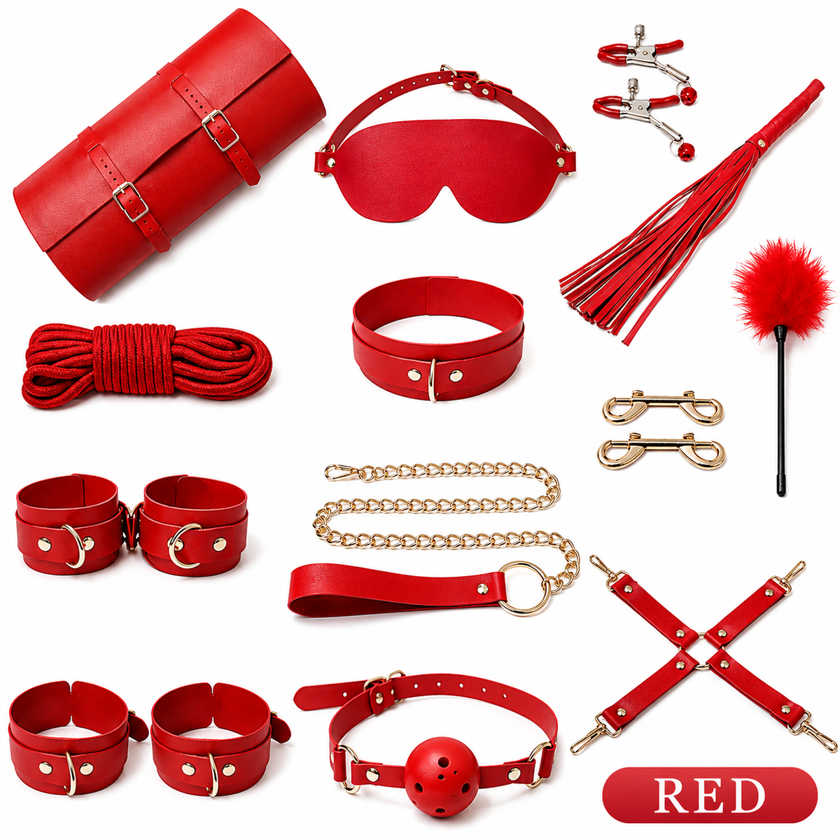 SHUYU Leather 12-Piece Restraint Set
