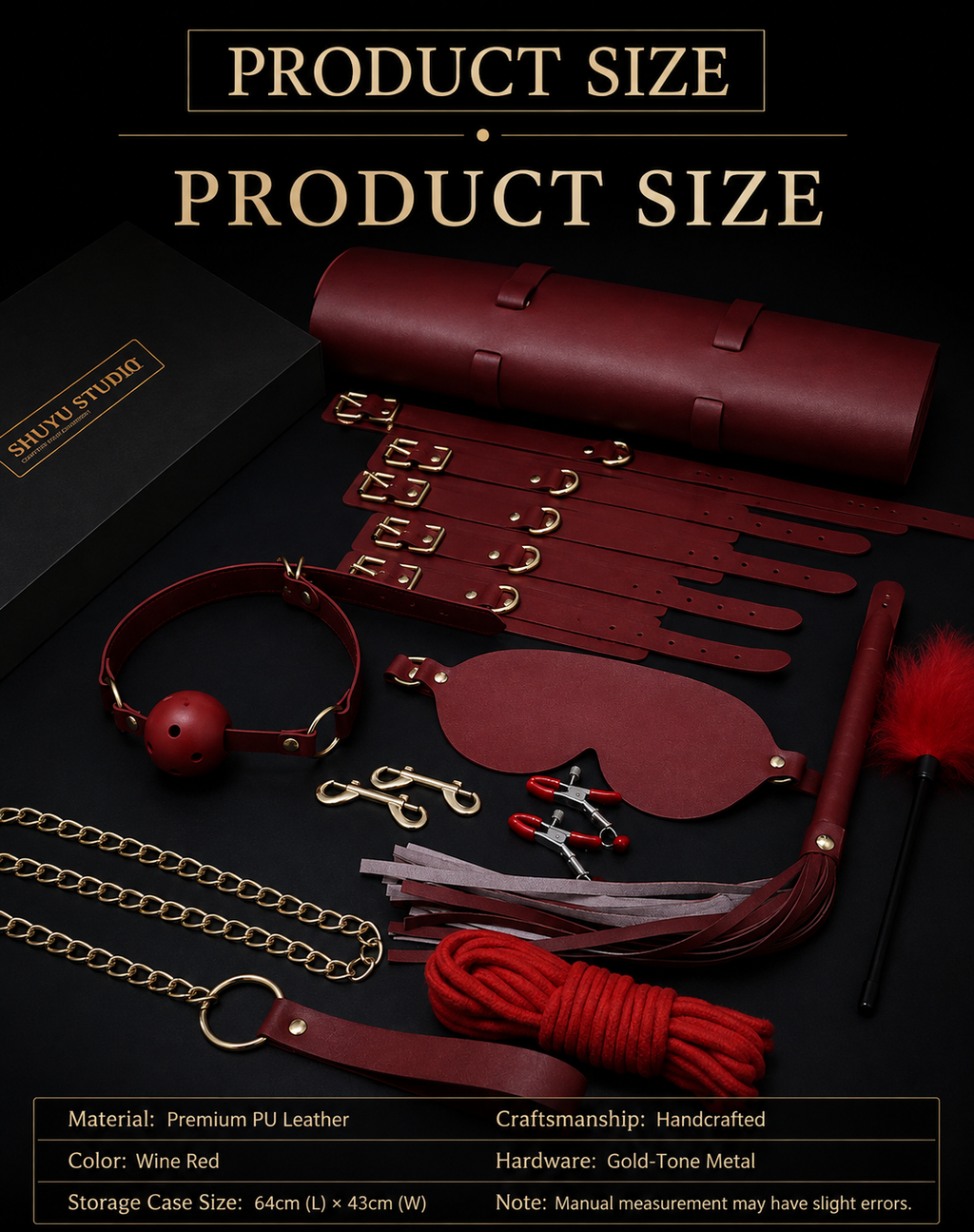 SHUYU Leather 12-Piece Restraint Set
