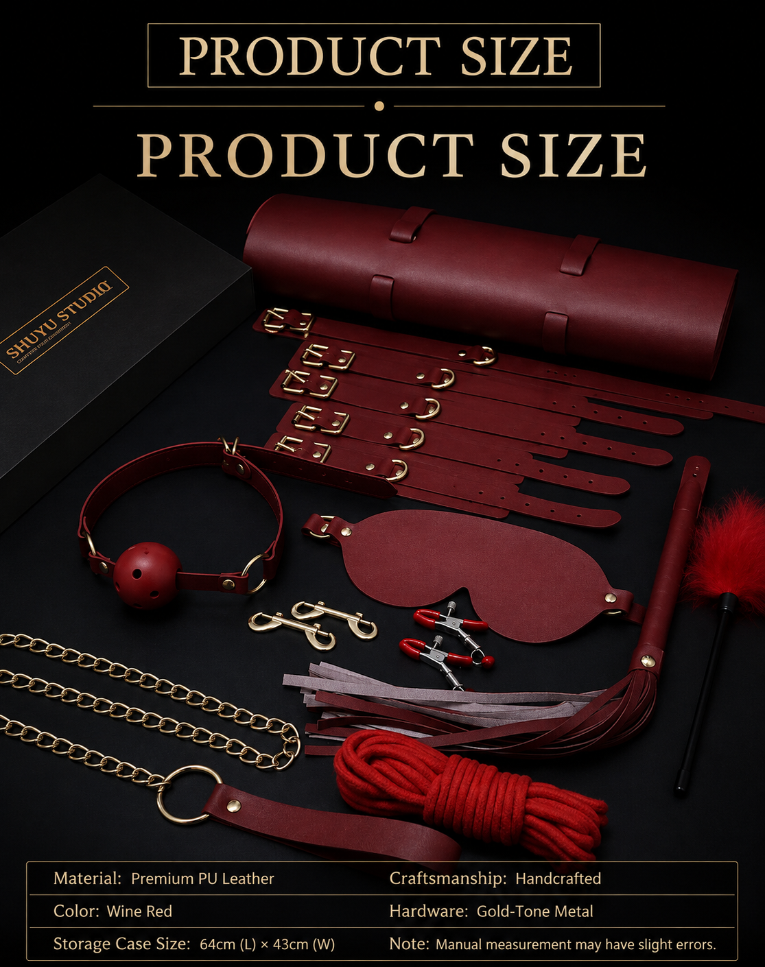 SHUYU Leather 12-Piece Restraint Set