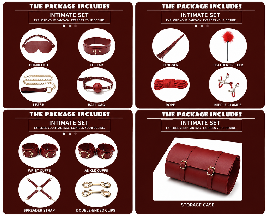 SHUYU Leather 12-Piece Restraint Set