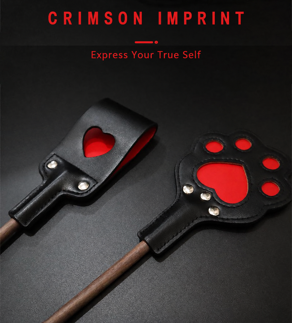 SHUYU Walnut Wood Paddles — Cat Paw & Heart — product view 0590