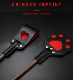 SHUYU Walnut Wood Paddles — Cat Paw & Heart — product view 0590