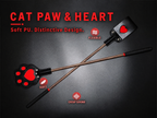 SHUYU Walnut Wood Paddles — Cat Paw & Heart — product view 0591