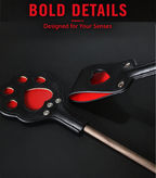 SHUYU Walnut Wood Paddles — Cat Paw & Heart — product view 0592