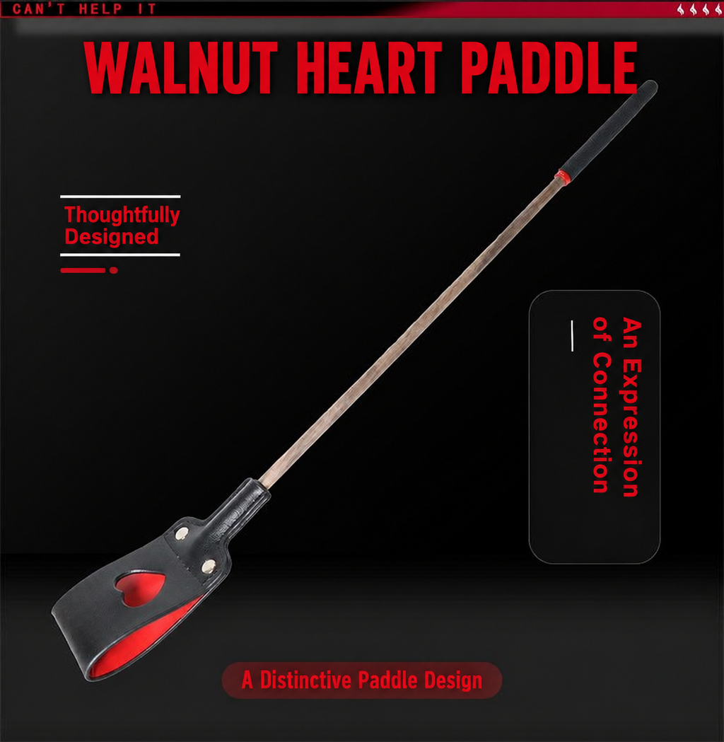 SHUYU Walnut Wood Paddles — Cat Paw & Heart — product view 0593